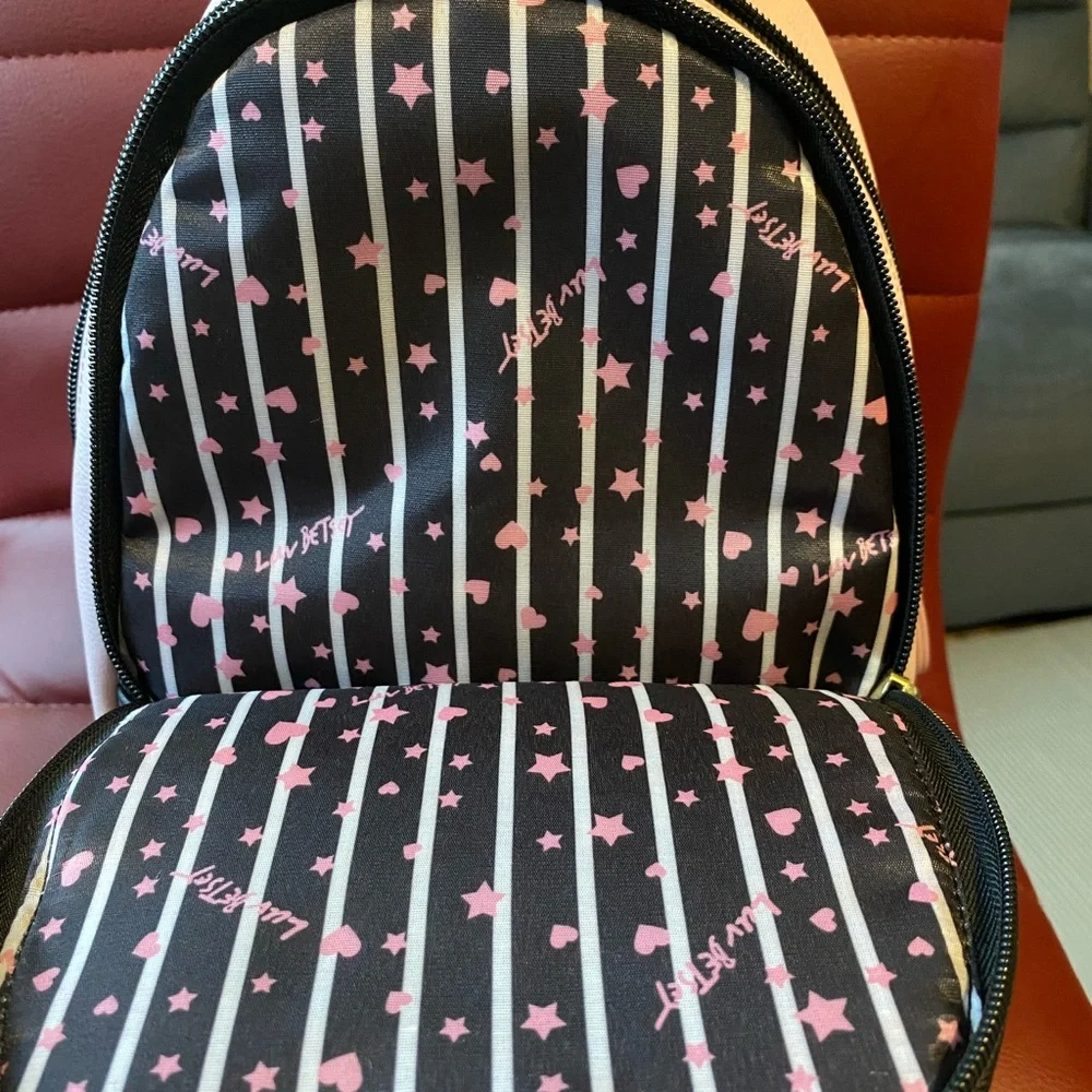Betsey Johnson Heart Embossed Fashion Backpack - Multi - Picture 4 of 6